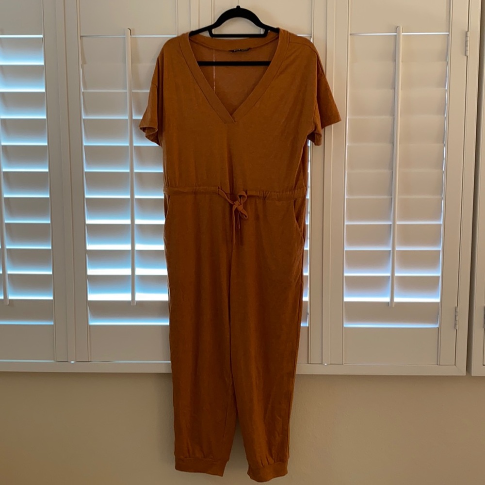 Tan jumpsuit